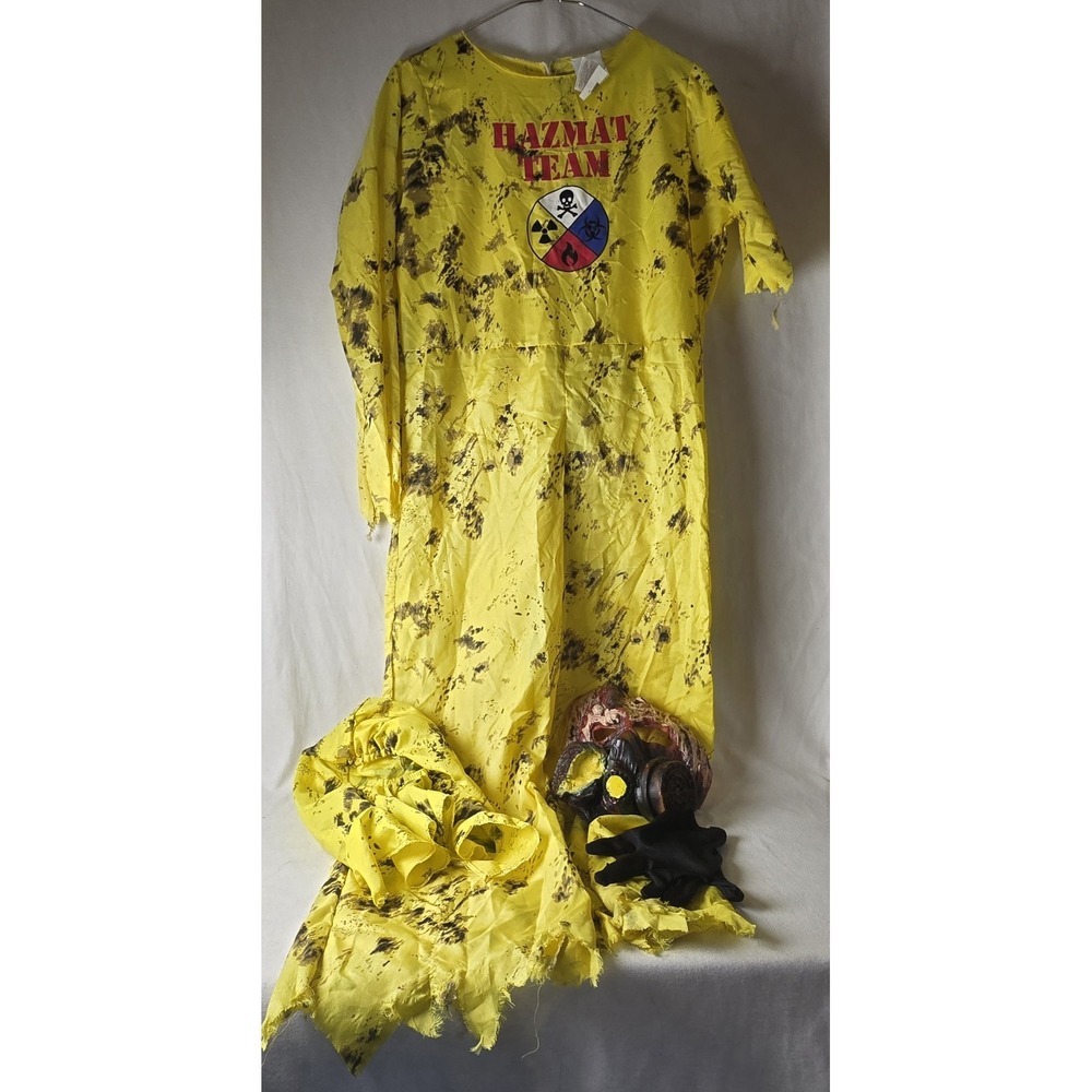 Hazmat Hazard CHILD  HALLOWEEN Pandemic COSTUME With‎ Mask. SIZE 10/12 Large